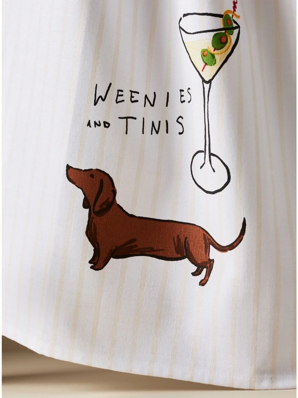 Anthropologie Weenies & Tinis Dish Towel